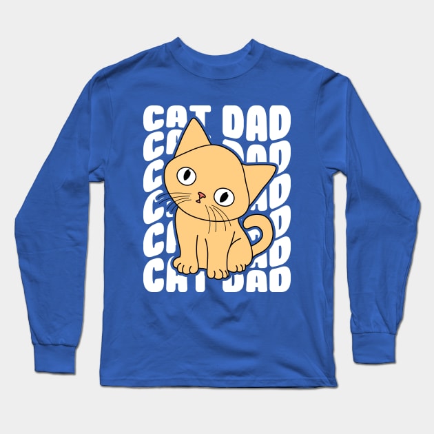 Cat Dad Cute Cat Lover Long Sleeve T-Shirt by JaiStore